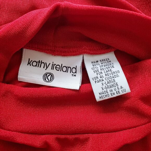 Vintage 90s Kathy Ireland Red Tank - Picture 6 of 6